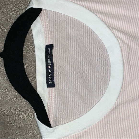 brandy melville pink and white shirt - Picture 2 of 2